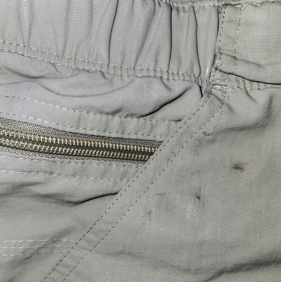 North Face Cargo Pants Mens Large Khaki Belted Nylon Zip Off Convertible Logo - Picture 3 of 12